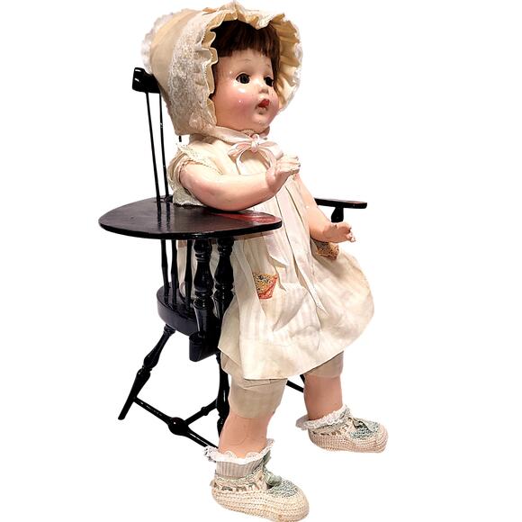 21"  Rare Antique  1920s - 30s Effanbee Lovums Mary Ann Comp Cloth Baby Dolls - Picture 3 of 16